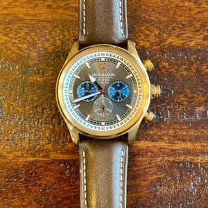 Jack Mason Nautical Chronograph Rose Gold Mens 42mm Watch JM-N102-026